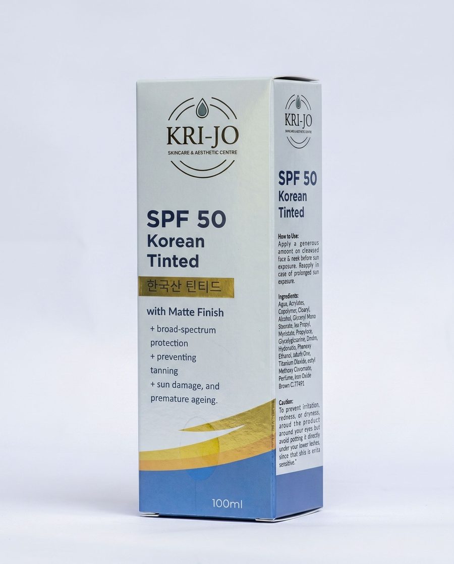 SPF 50 Korean Tinted Sunscreen with a matte finish